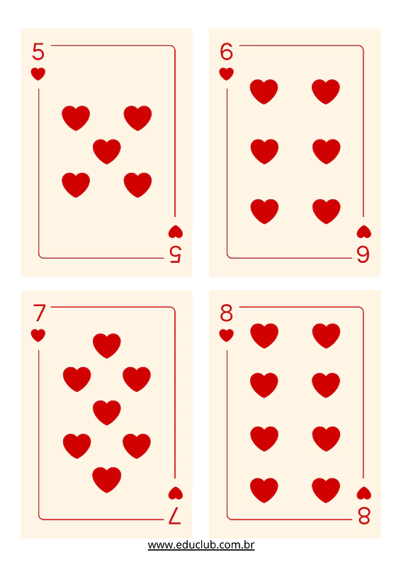 Cartas de baralho para imprimir: 5 jogos para aprender matemática | Educlub